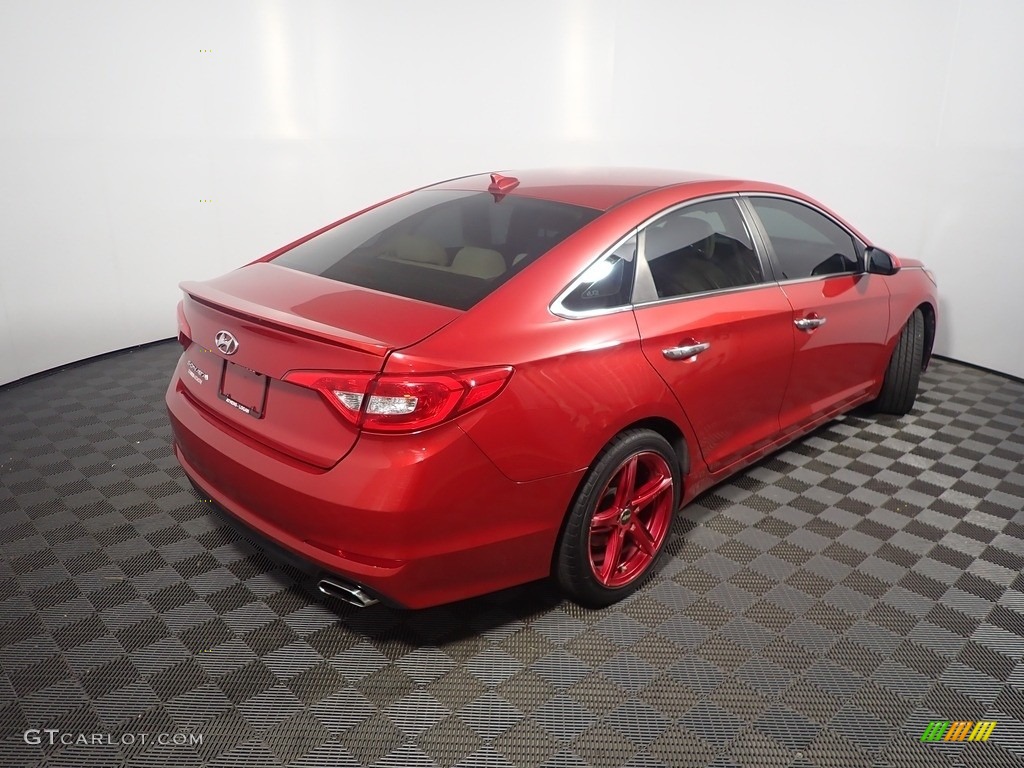 2017 Sonata SE - Scarlet Red / Beige photo #16