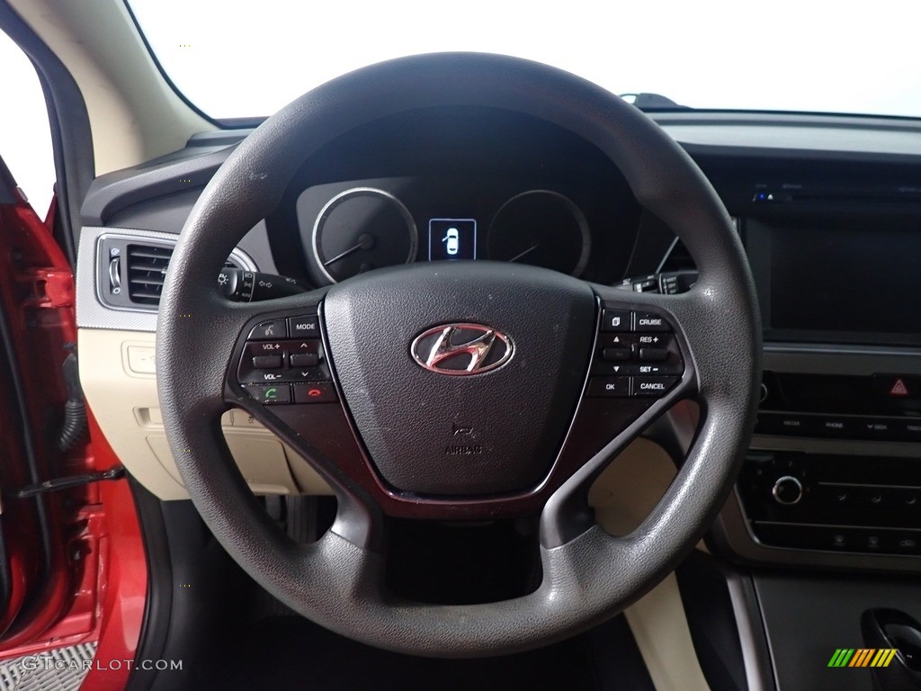 2017 Sonata SE - Scarlet Red / Beige photo #26
