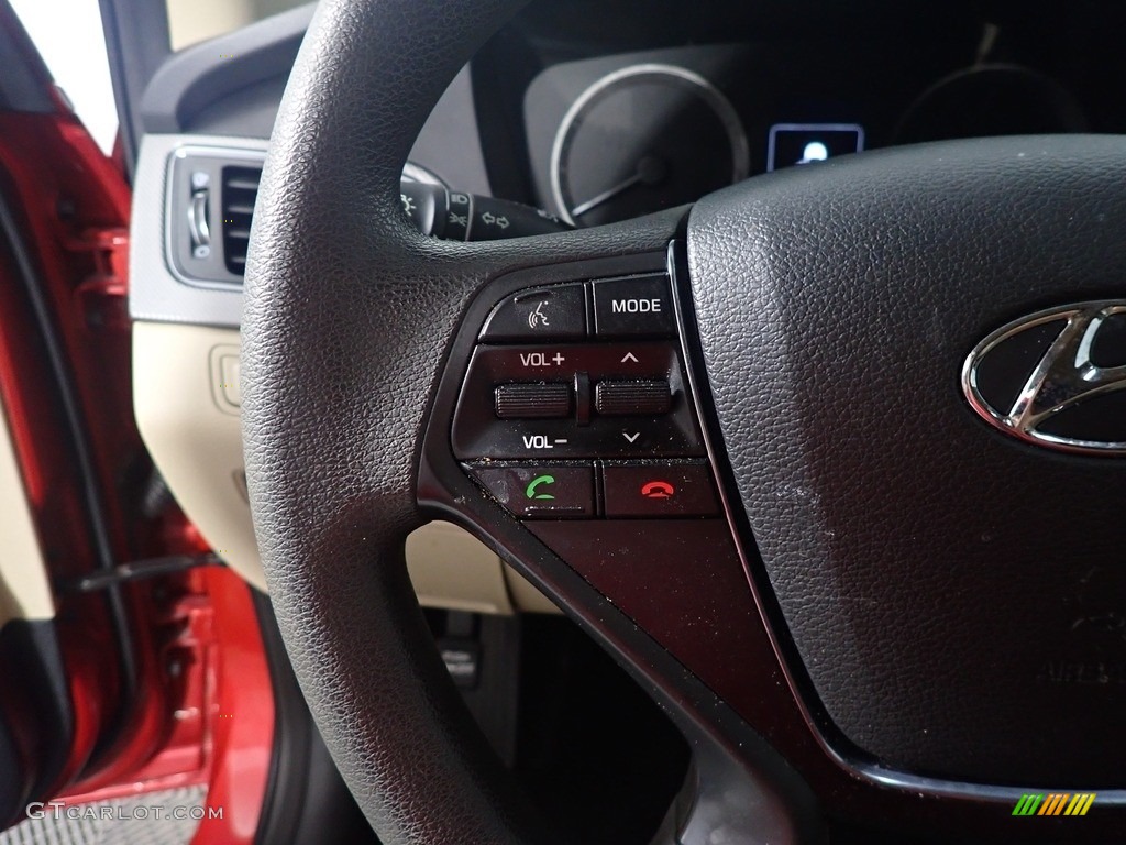 2017 Sonata SE - Scarlet Red / Beige photo #28