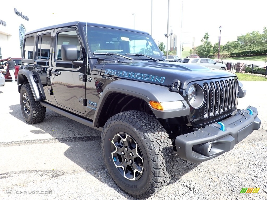 Black 2023 Jeep Wrangler Unlimited Rubicon 4XE Hybrid Exterior Photo #144814697