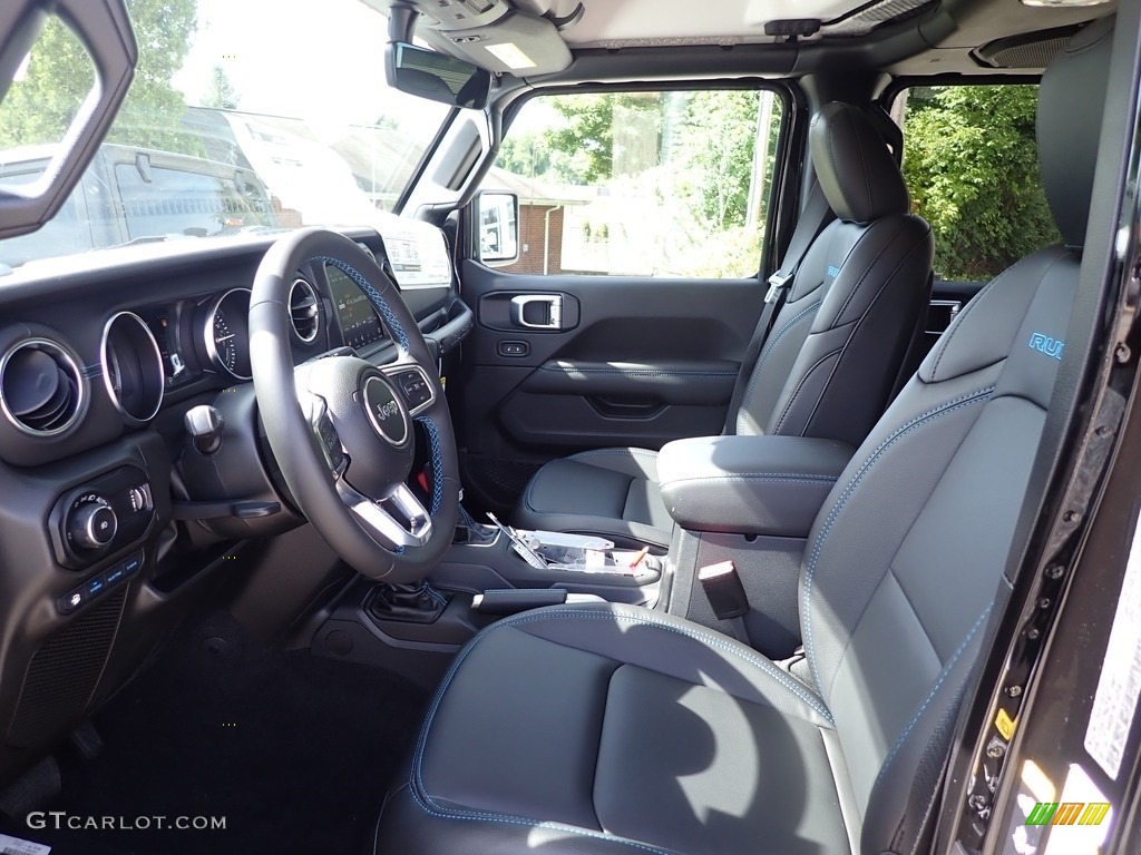 Black Interior 2023 Jeep Wrangler Unlimited Rubicon 4XE Hybrid Photo #144814865