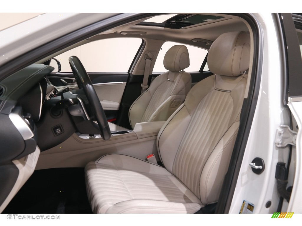 Black/Gray Interior 2020 Hyundai Genesis G70 AWD Photo #144815045