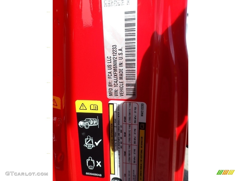 2022 Wrangler Unlimited Rubicon 4x4 - Firecracker Red / Black photo #20