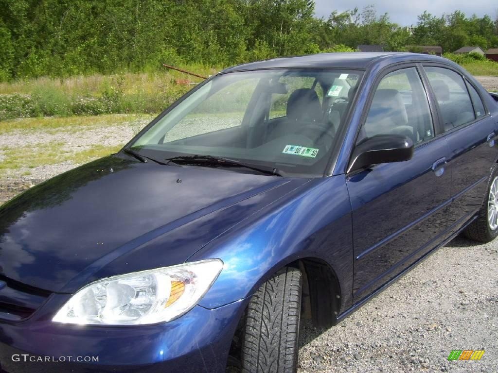 2005 Civic LX Sedan - Eternal Blue Pearl / Gray photo #1