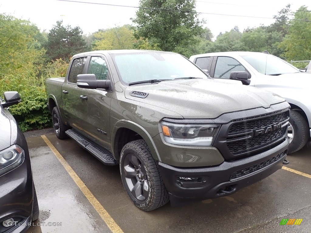 2021 1500 Built to Serve Edition Crew Cab 4x4 - Olive Green Pearl / Black photo #3