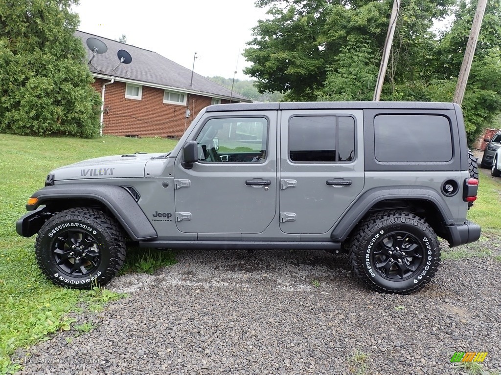 Sting-Gray 2023 Jeep Wrangler Unlimited Willys 4x4 Exterior Photo #144822340