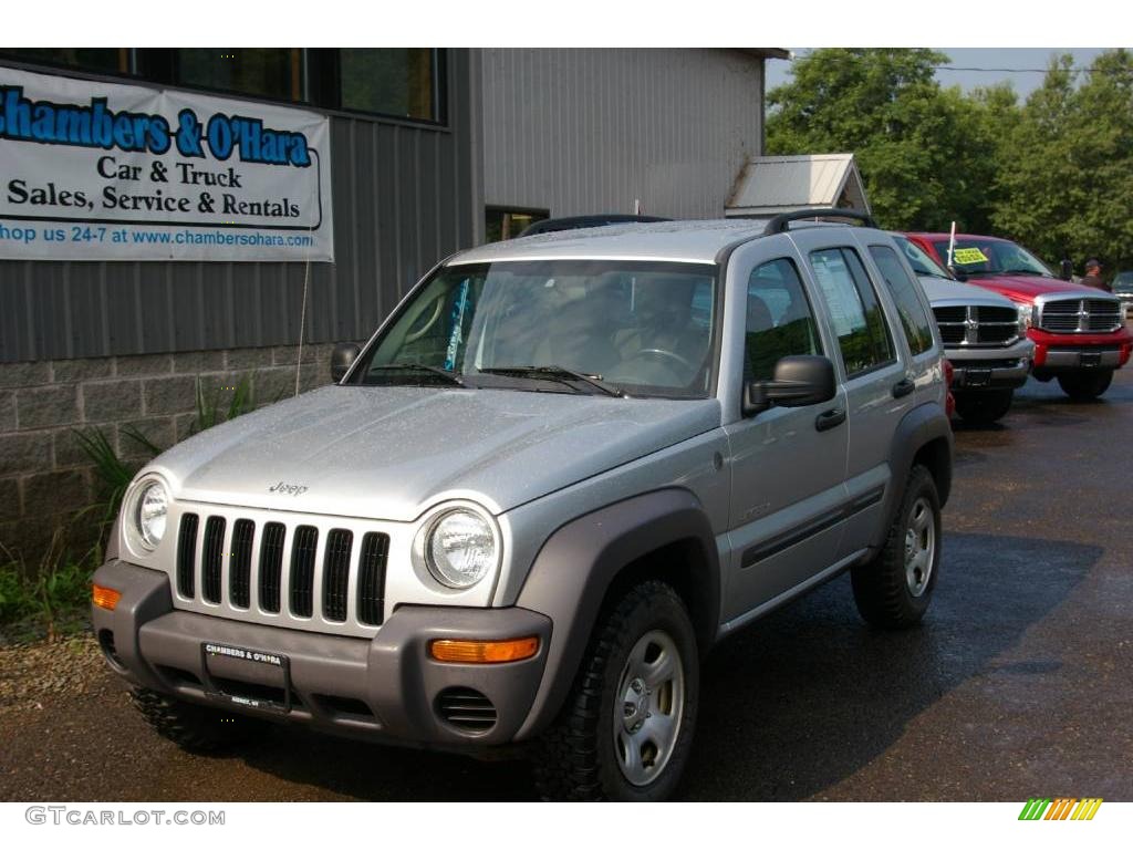 2004 Liberty Sport 4x4 - Bright Silver Metallic / Dark Slate Gray photo #1