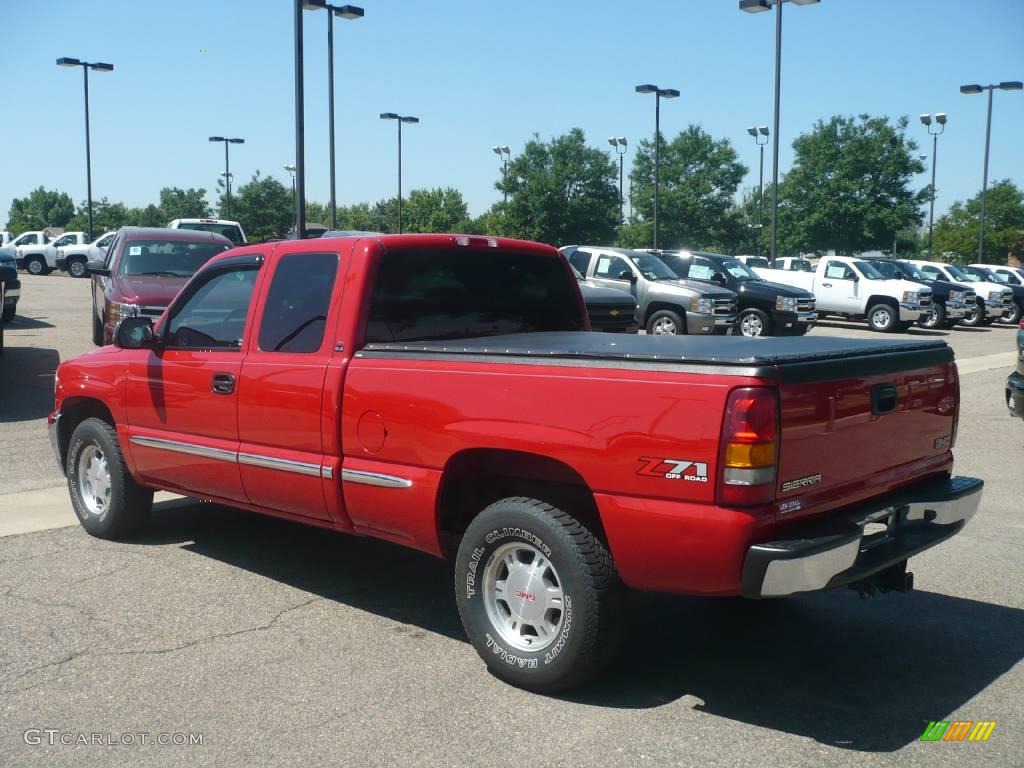 2001 Sierra 1500 SLT Extended Cab 4x4 - Fire Red / Graphite photo #4