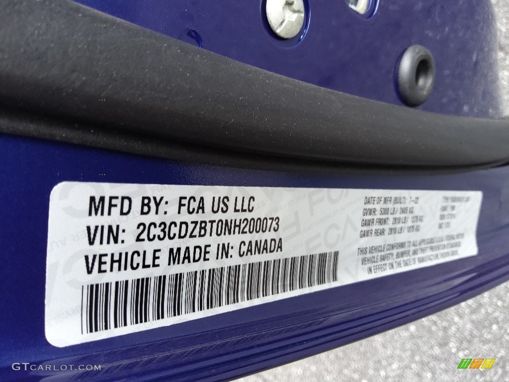 2022 Challenger R/T Shaker - Indigo Blue / Black photo #26
