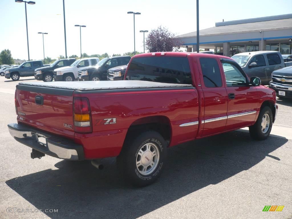 2001 Sierra 1500 SLT Extended Cab 4x4 - Fire Red / Graphite photo #6