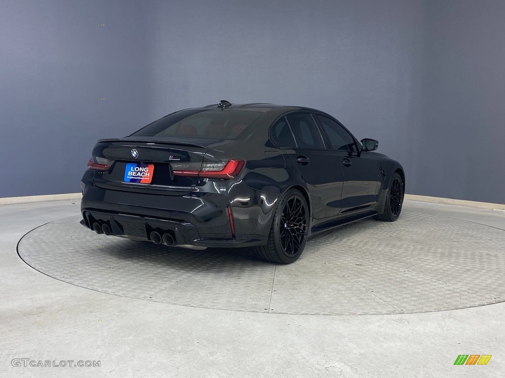 2022 M3 Competition Sedan - Black Sapphire Metallic / Fiona Red photo #5