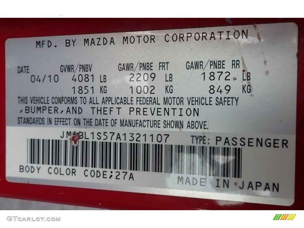 2010 MAZDA3 s Sport 4 Door - Velocity Red Mica / Black photo #14
