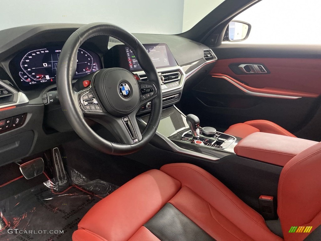Fiona Red Interior 2022 BMW M3 Competition Sedan Photo #144824957