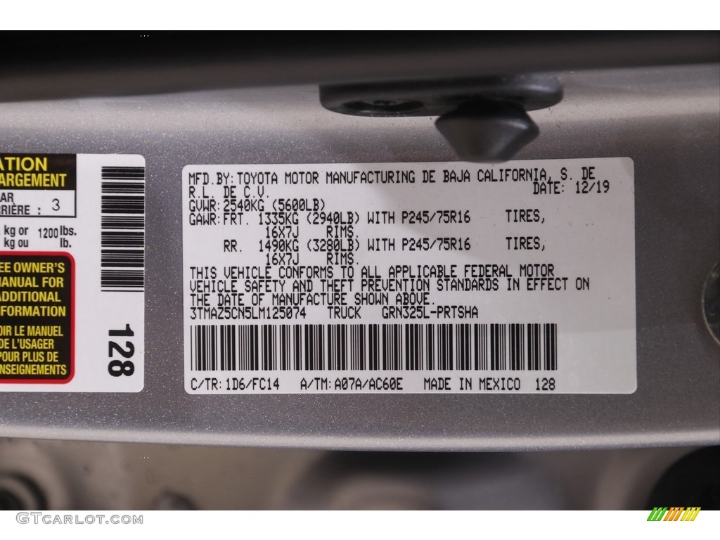 2020 Tacoma SR5 Double Cab - Silver Sky Metallic / Cement photo #19