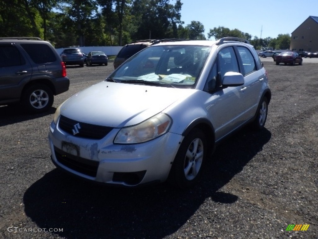 2007 SX4 Convenience AWD - Silky Silver Metallic / Black photo #1