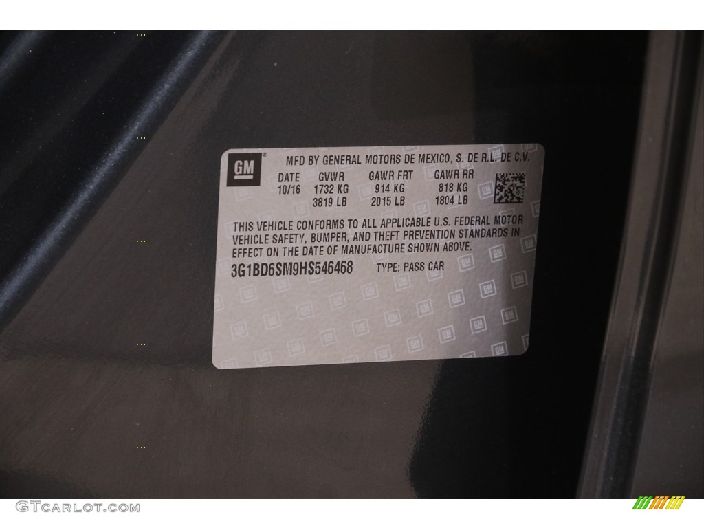 2017 Cruze LT - Graphite Metallic / Jet Black photo #22