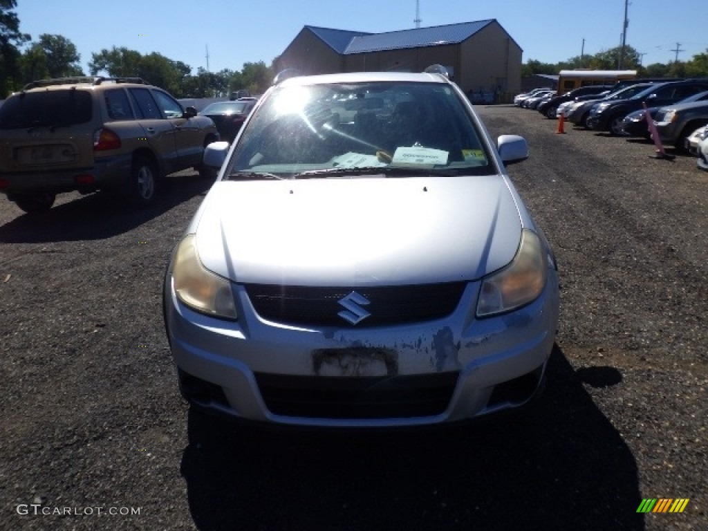 2007 SX4 Convenience AWD - Silky Silver Metallic / Black photo #2