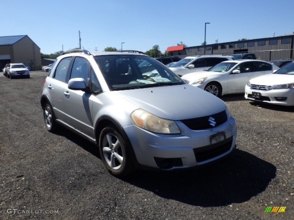 2007 SX4 Convenience AWD - Silky Silver Metallic / Black photo #3