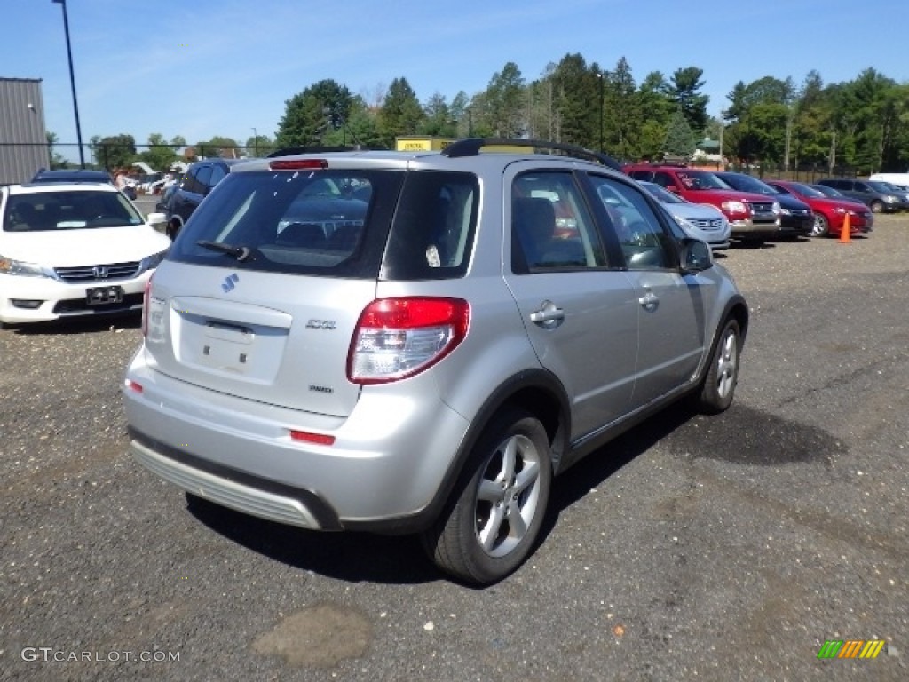 2007 SX4 Convenience AWD - Silky Silver Metallic / Black photo #6