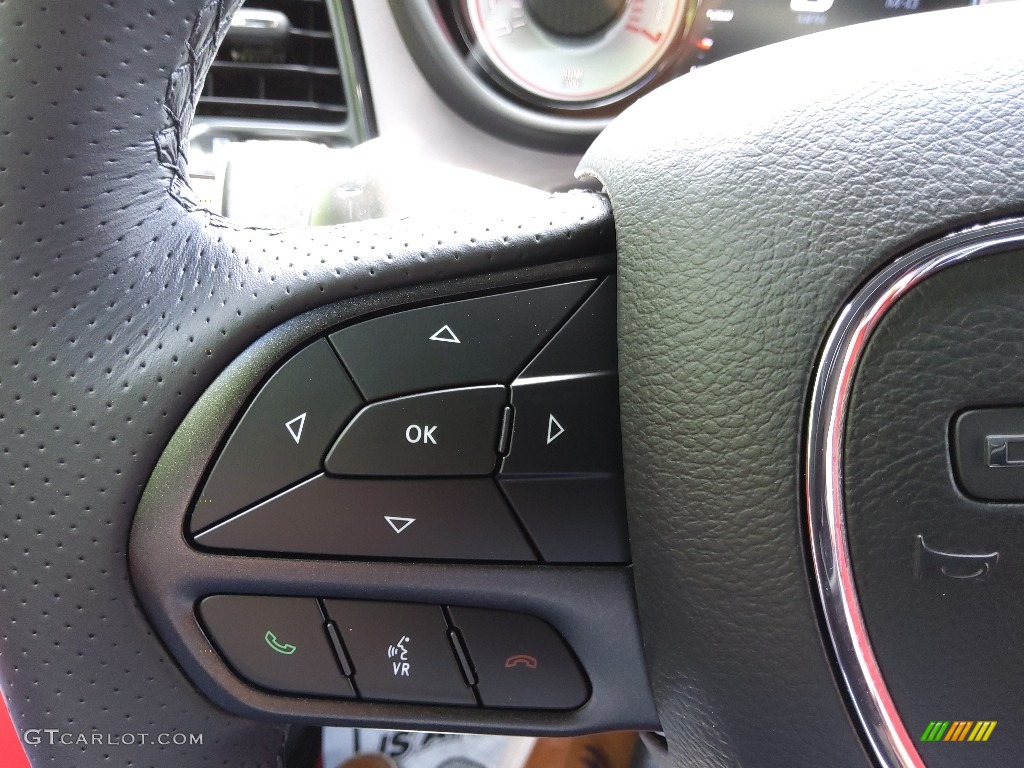 2022 Dodge Challenger R/T Scat Pack Shaker Ruby Red/Black Steering Wheel Photo #144825839