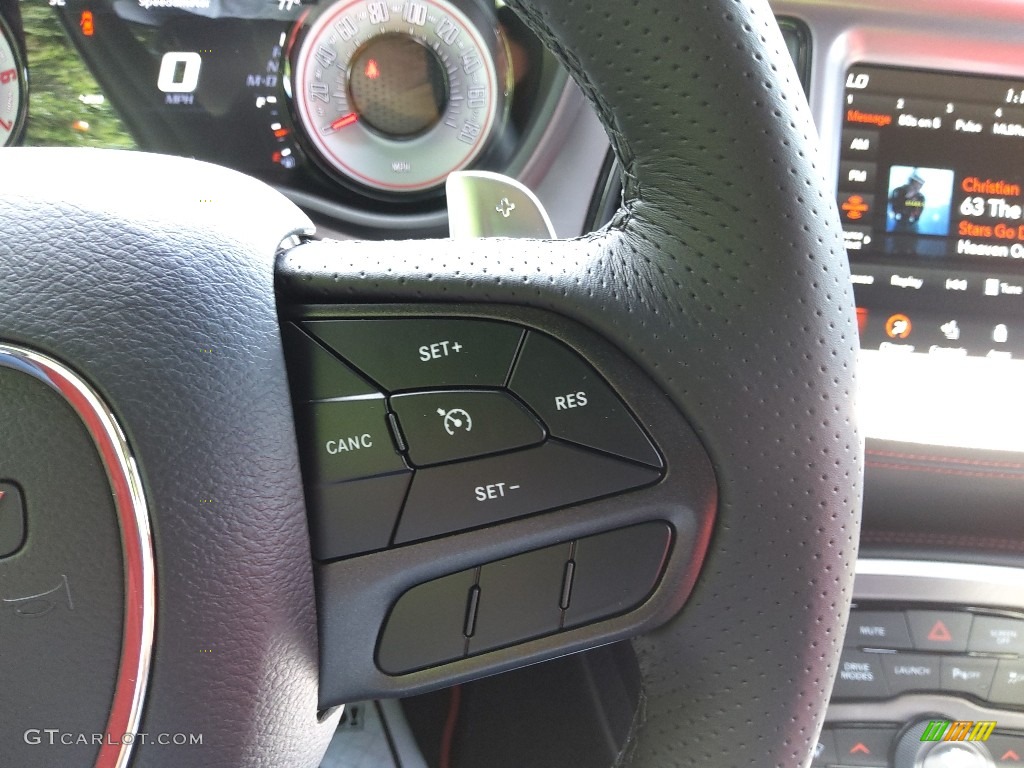 2022 Dodge Challenger R/T Scat Pack Shaker Ruby Red/Black Steering Wheel Photo #144825875