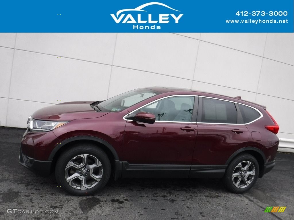 2019 CR-V EX AWD - Basque Red Pearl II / Gray photo #2