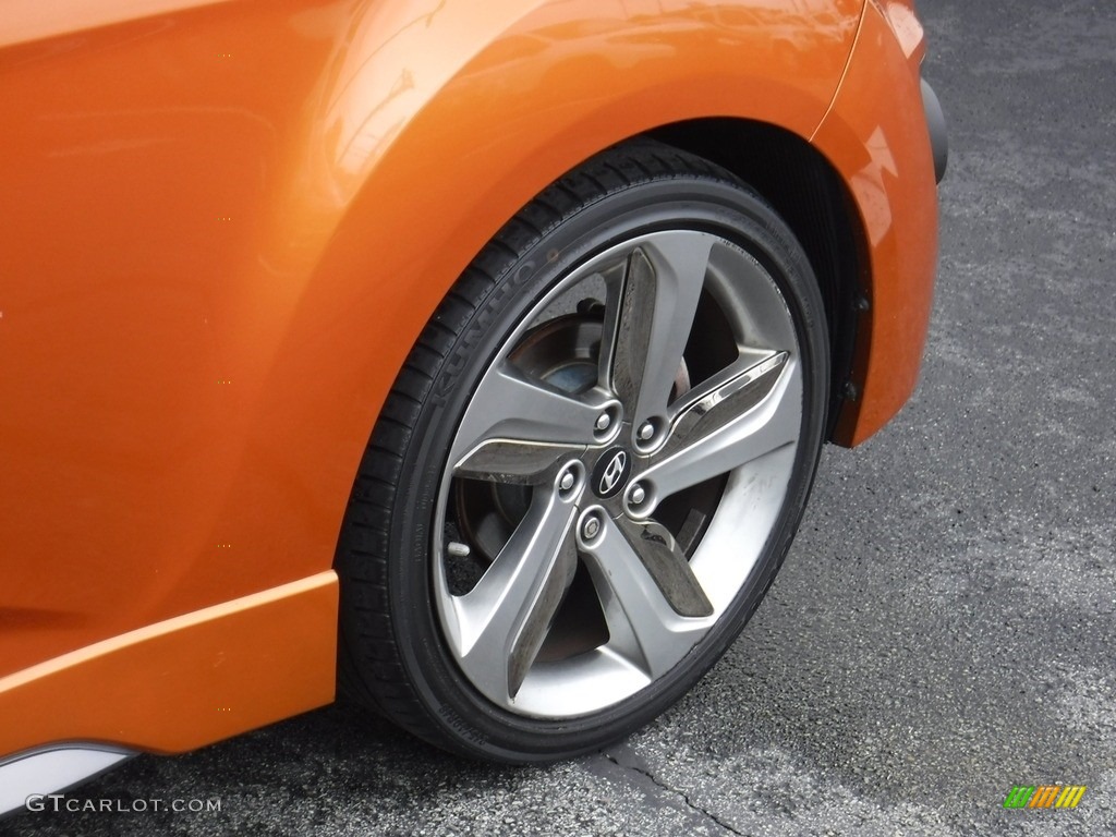 2014 Veloster Turbo - Vitamin C / Black photo #4