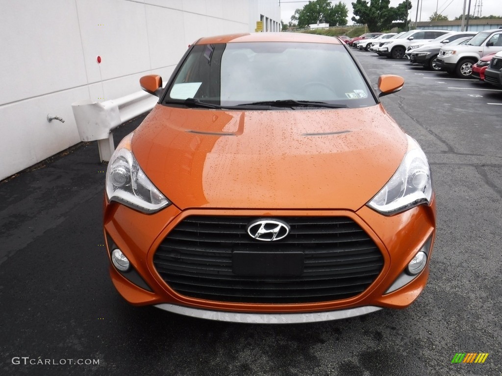 2014 Veloster Turbo - Vitamin C / Black photo #5