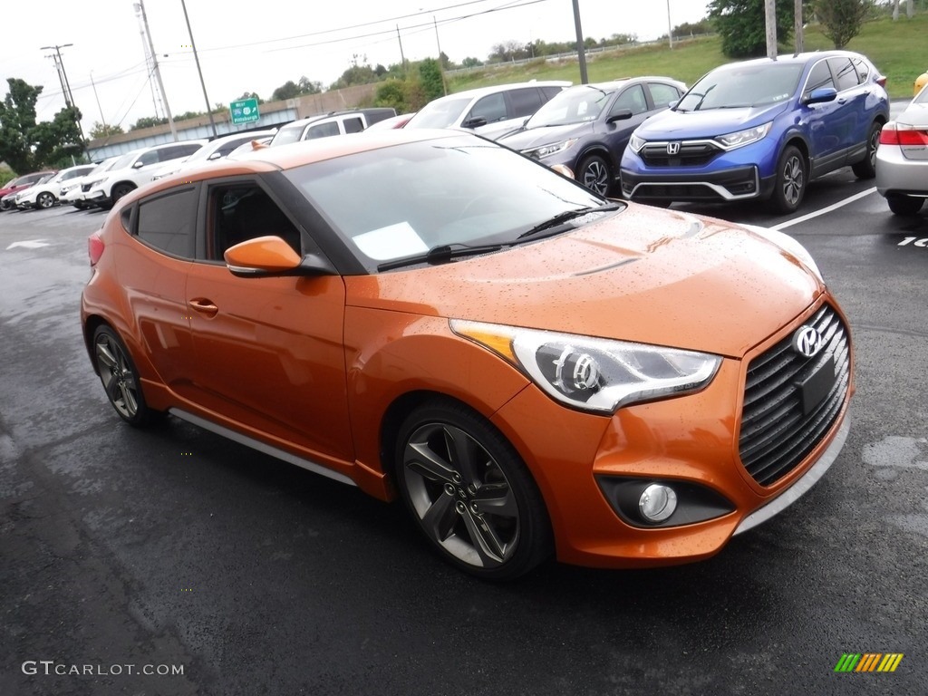 2014 Veloster Turbo - Vitamin C / Black photo #6