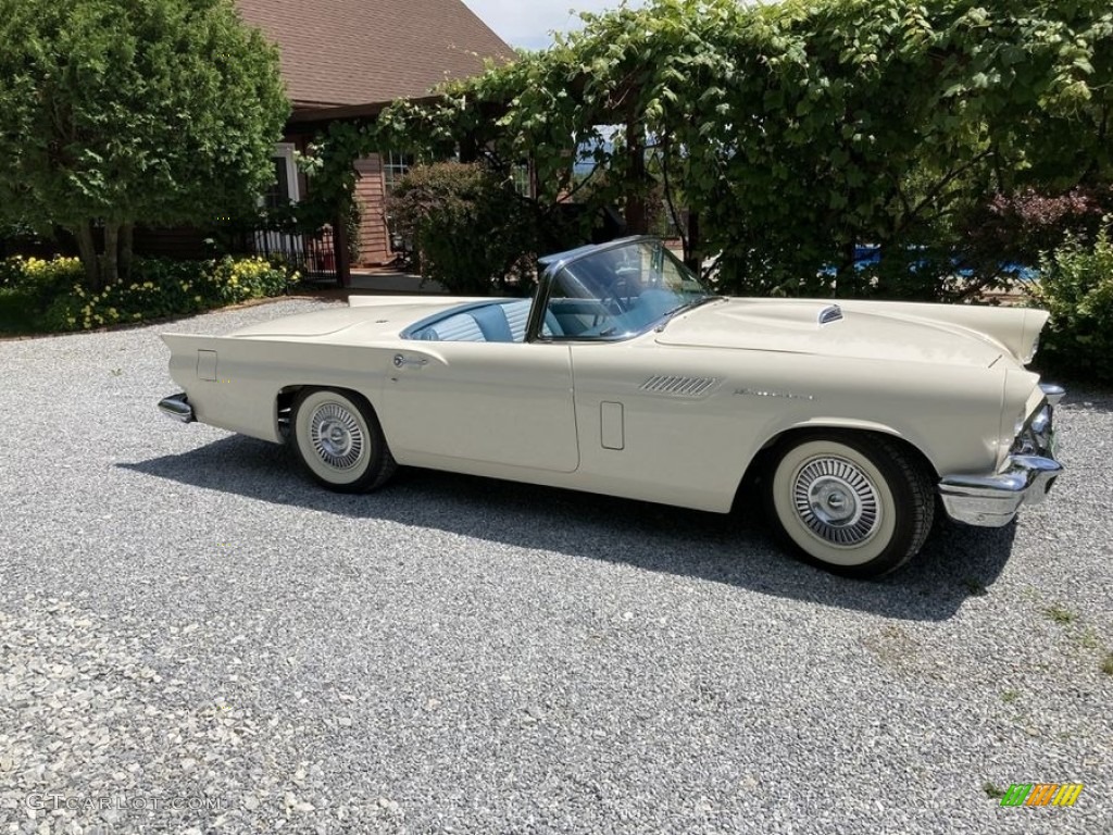 1957 Thunderbird Convertible - Colonial White / Blue/White photo #1