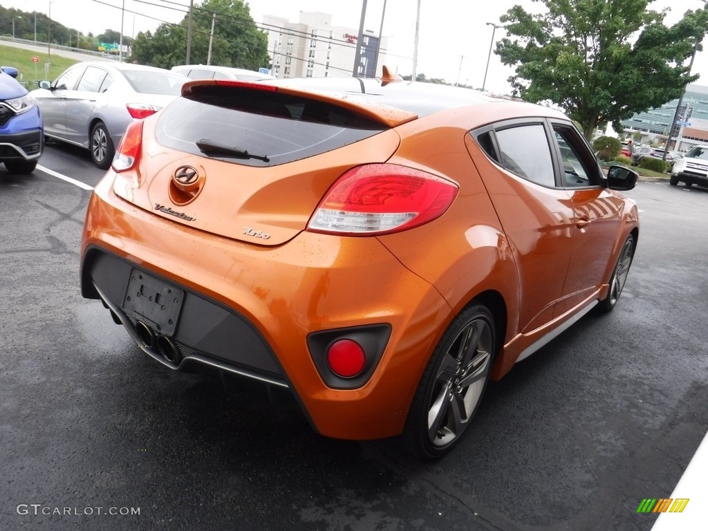 2014 Veloster Turbo - Vitamin C / Black photo #7