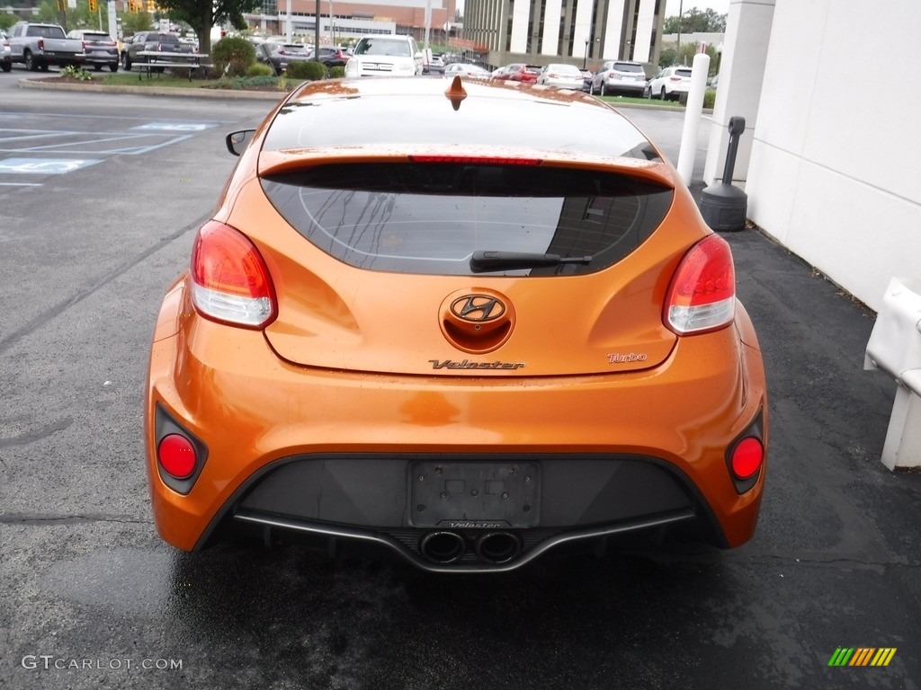 2014 Veloster Turbo - Vitamin C / Black photo #8