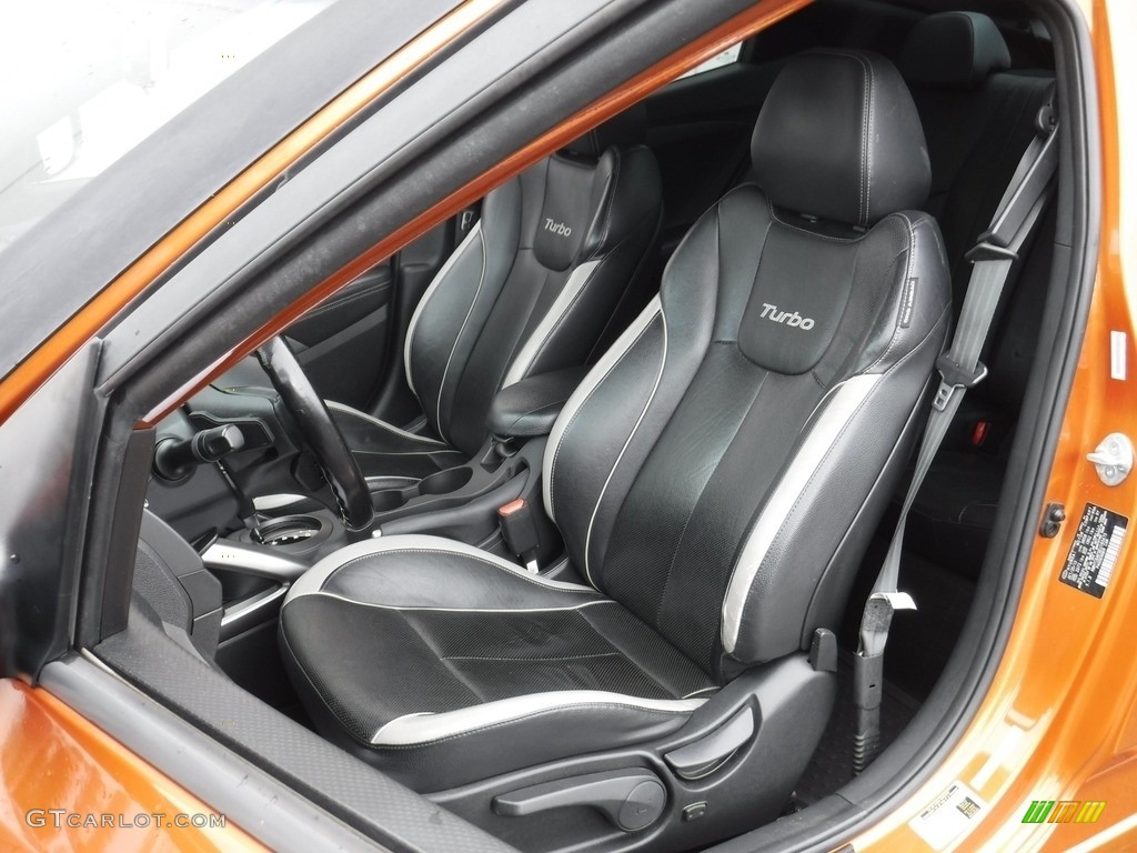 2014 Veloster Turbo - Vitamin C / Black photo #13