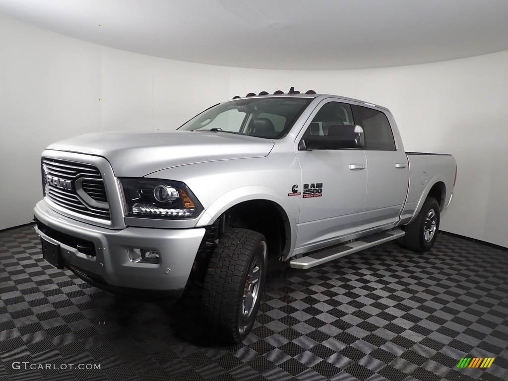 2018 2500 Laramie Crew Cab 4x4 - Bright Silver Metallic / Black photo #8