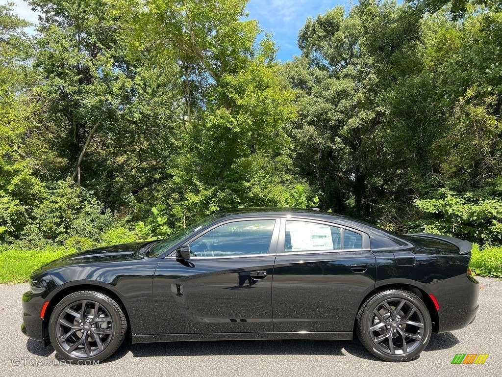 Pitch Black 2022 Dodge Charger SXT Blacktop Exterior Photo #144828563