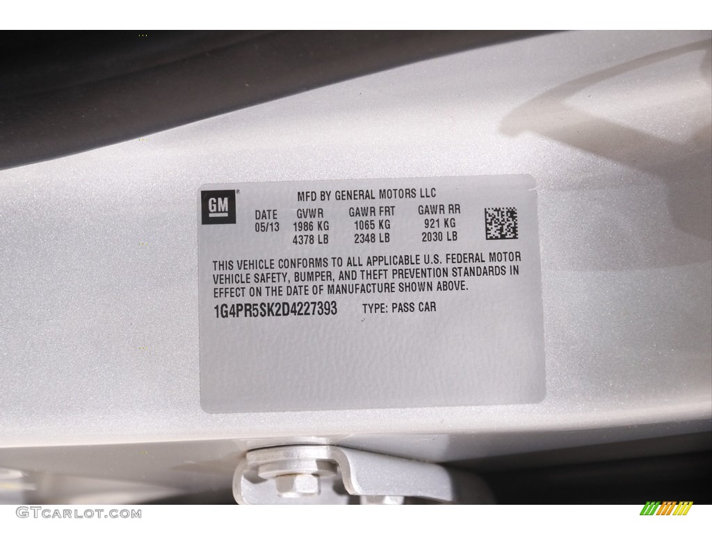 2013 Verano FWD - Quicksilver Metallic / Medium Titanium photo #20