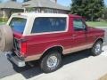 1995 Electric Current Red Pearl Ford Bronco XL 4x4  photo #3