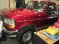 1995 Electric Current Red Pearl Ford Bronco XL 4x4  photo #18