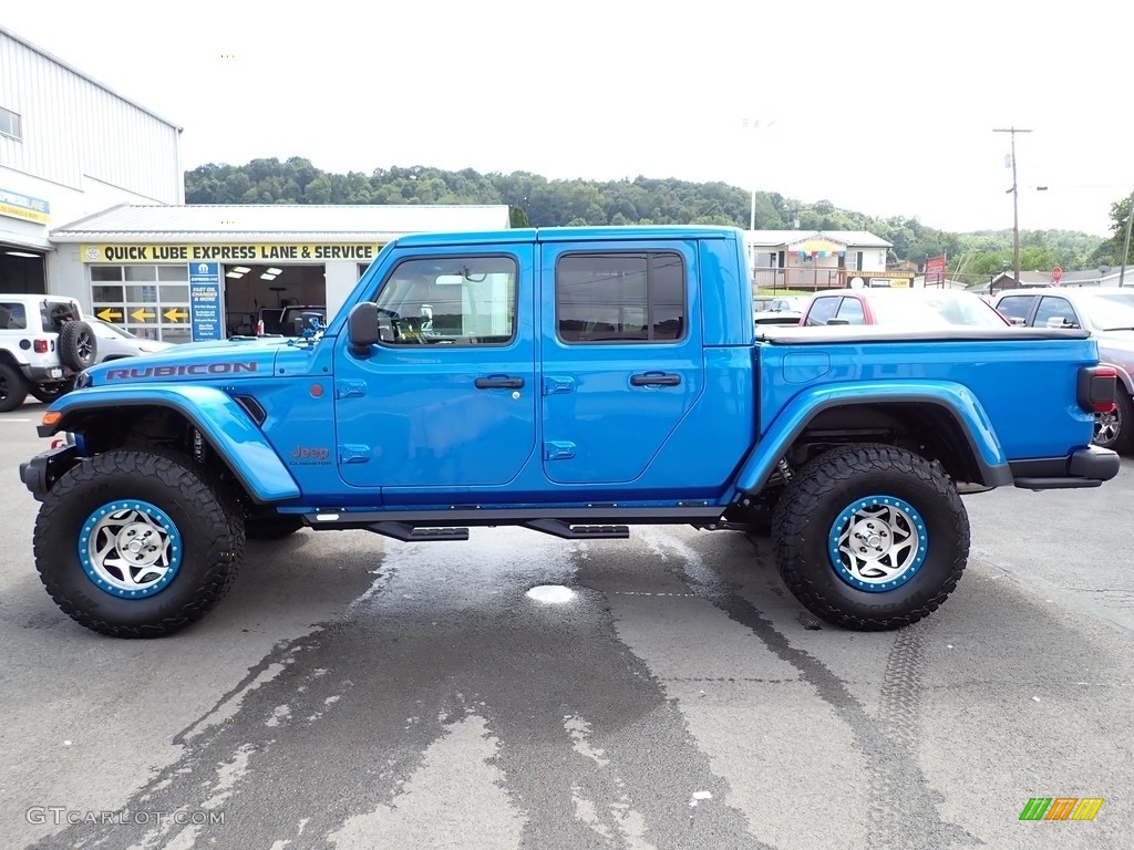 2022 Gladiator Rubicon 4x4 - Hydro Blue Pearl / Black photo #2
