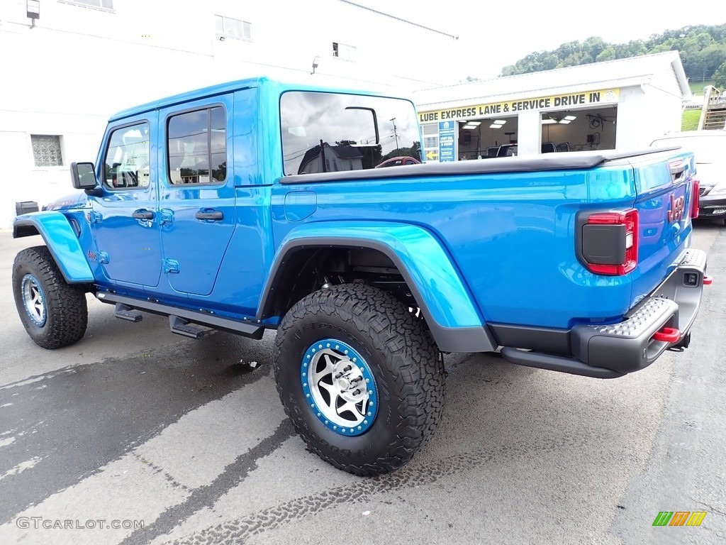 2022 Gladiator Rubicon 4x4 - Hydro Blue Pearl / Black photo #3