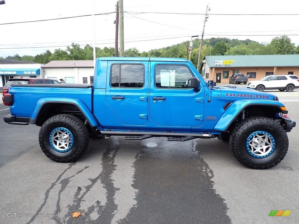2022 Gladiator Rubicon 4x4 - Hydro Blue Pearl / Black photo #7