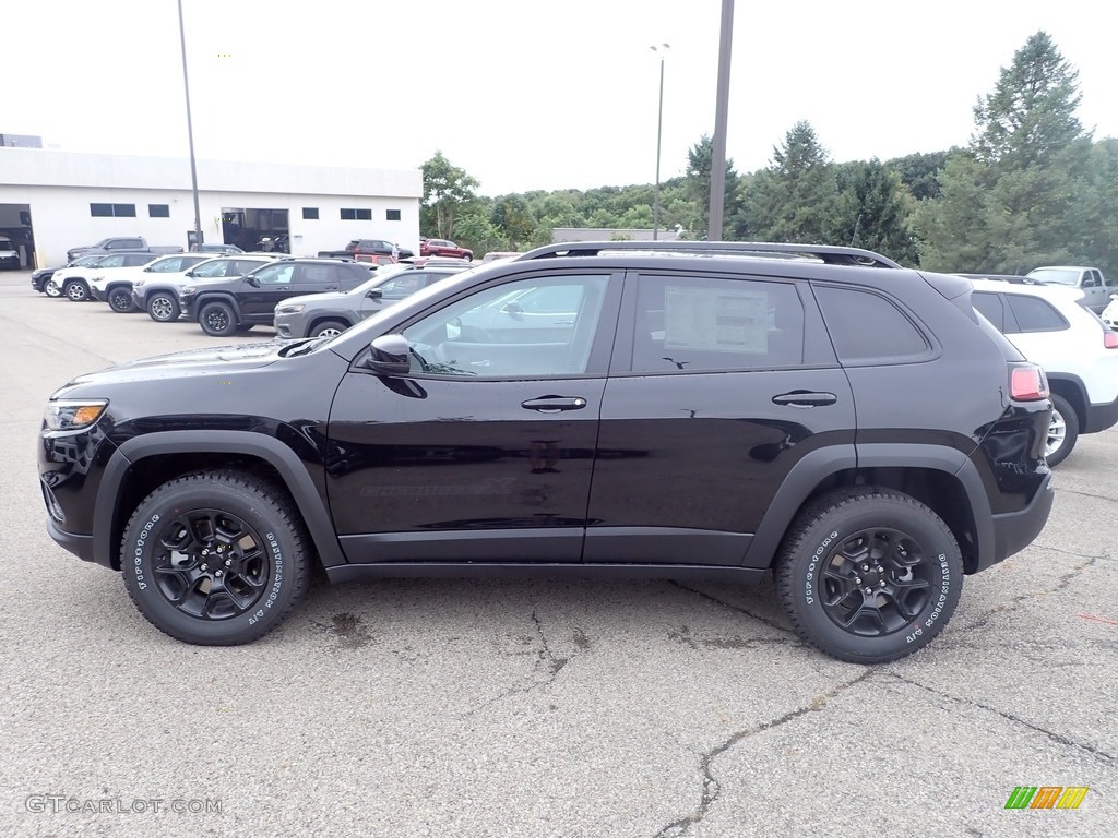Diamond Black Crystal Pearl 2022 Jeep Cherokee X 4x4 Exterior Photo #144834026