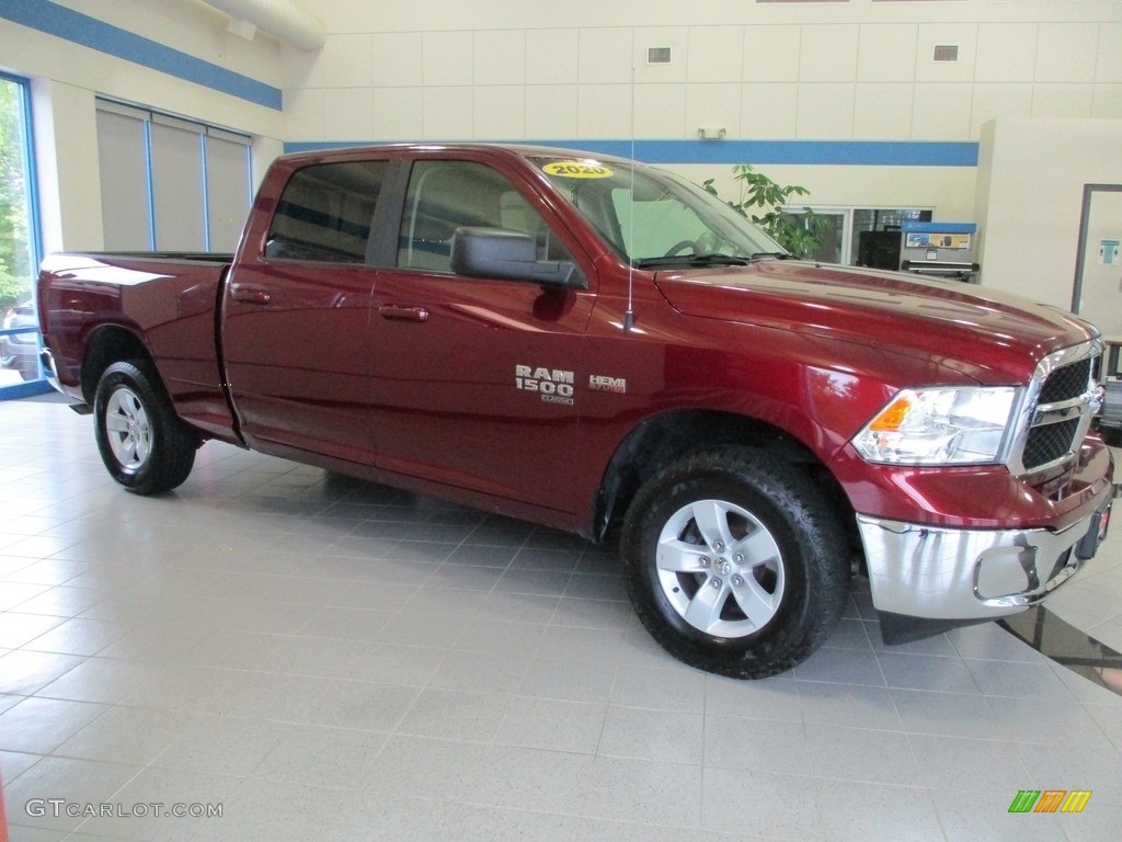2020 1500 Classic SLT Crew Cab 4x4 - Delmonico Red Pearl / Black/Diesel Gray photo #4