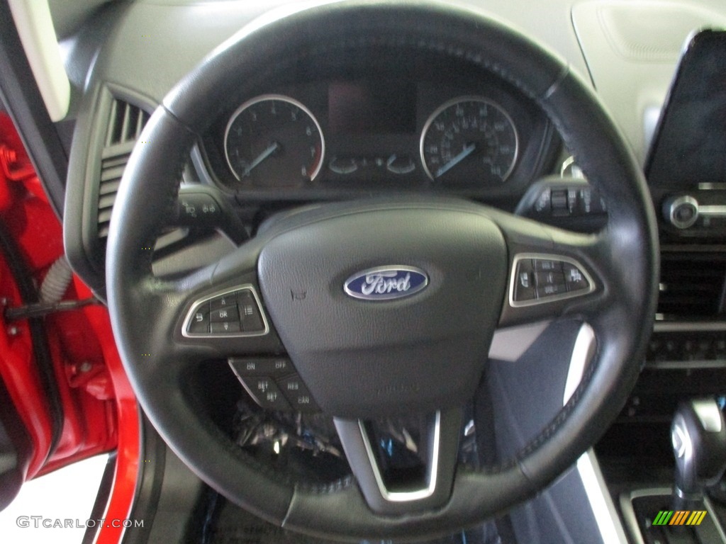 2020 Ford EcoSport Titanium 4WD Medium Light Stone Steering Wheel Photo #144835829