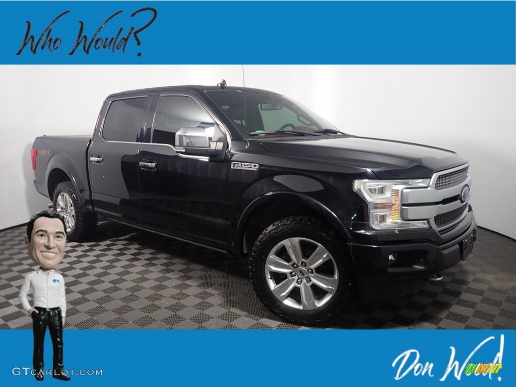 2018 F150 Platinum SuperCrew 4x4 - Shadow Black / Dark Marsala photo #1