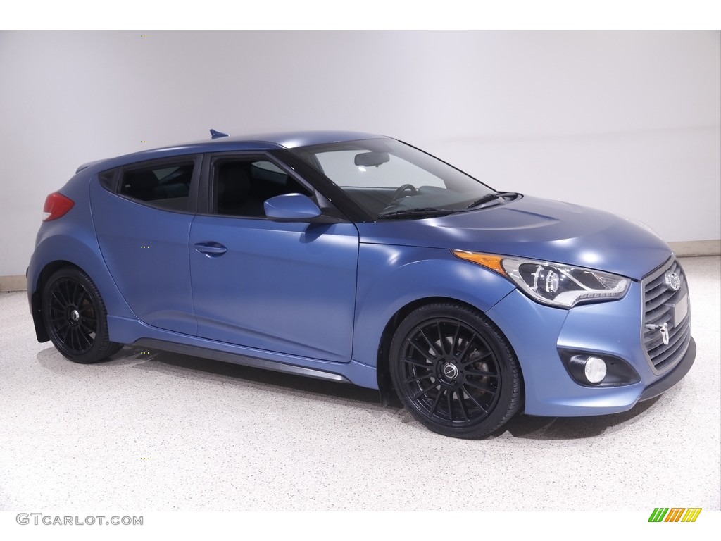 2016 Veloster Rally Edition - Matte Blue / Black/Blue photo #1