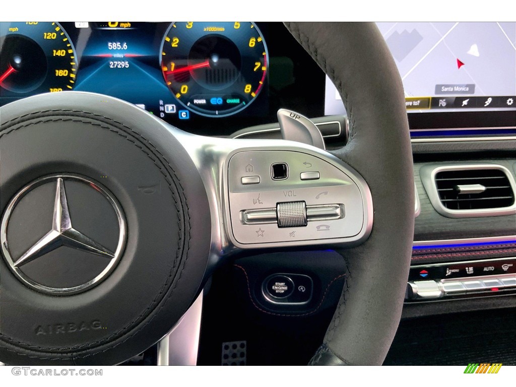 2021 Mercedes-Benz GLE 53 AMG 4Matic Coupe AMG Classic Red/Black Steering Wheel Photo #144837974