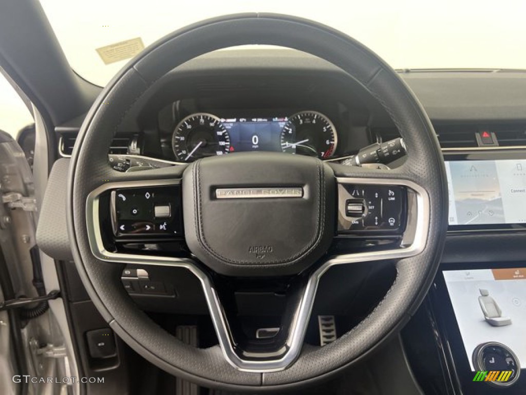 2023 Land Rover Range Rover Evoque S R-Dynamic Ebony Steering Wheel Photo #144838910