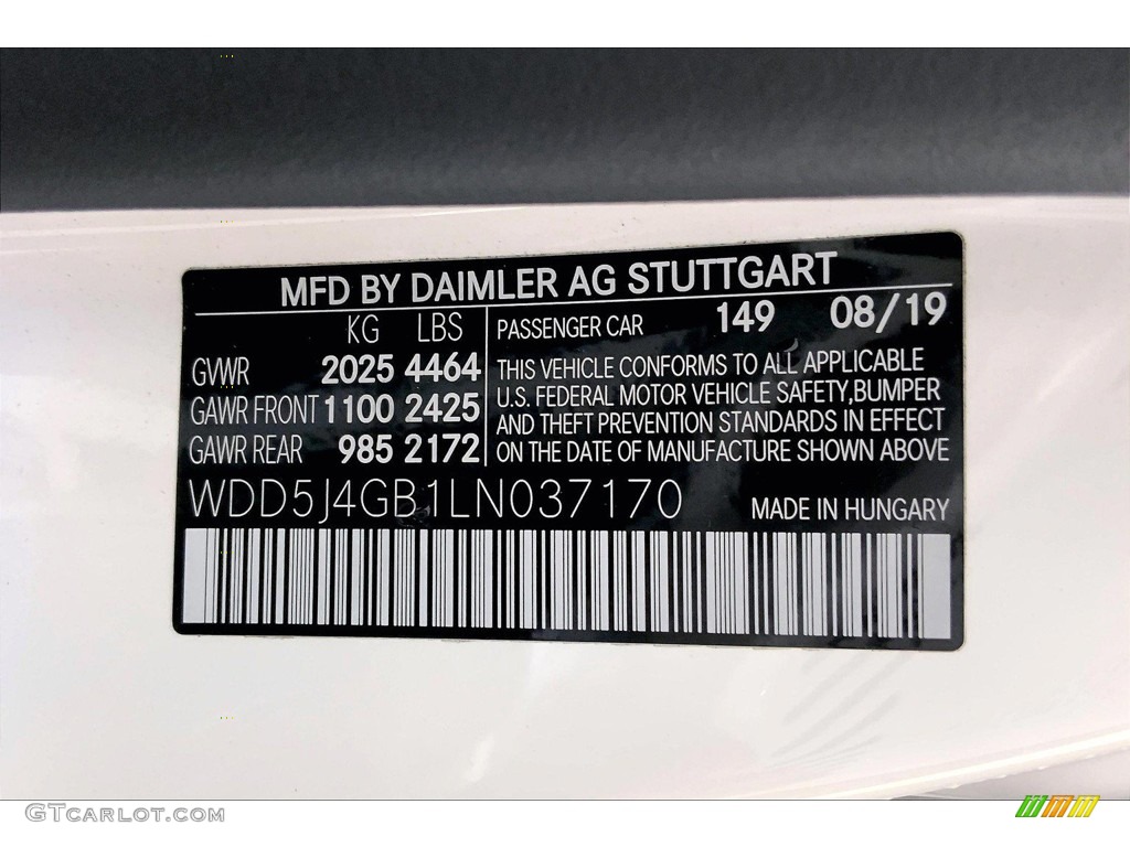 2020 CLA 250 Coupe - Polar White / Black photo #33