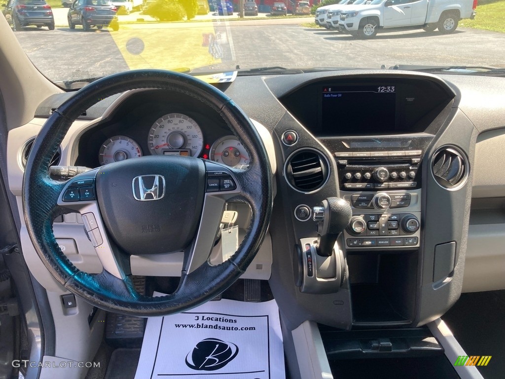 2012 Pilot EX-L 4WD - Polished Metal Metallic / Gray photo #13